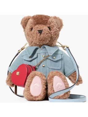 Kate Spade “Katie Bear” w/ Red Heart Coin Purse Crossbody Bag